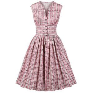 Ditzy Floral Print Retro Style Dress